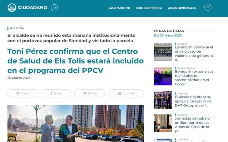 Web Municipal de Benidorm.